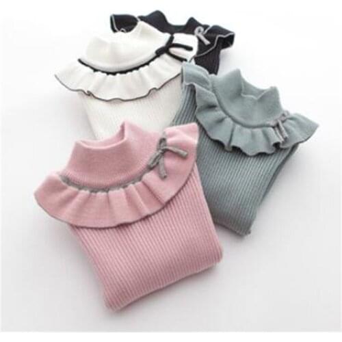 Fall Autumn Winter 2020 Fashion Spring Girls Sweaters Turtlrneck Girls Sweater 2-12 Years Children Clothing Sweaters AA4860