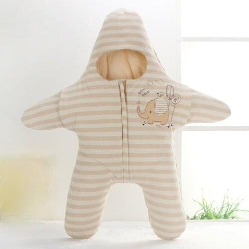 Autumn & Winter Baby Sleeping Bag 100% Naturally Colored Cotton Newborn Baby Kids Sleep Sacks Striped Infant Children Sleep Bag