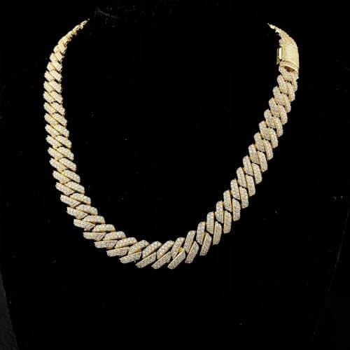 Diamond Prong Link Necklace (10mm)