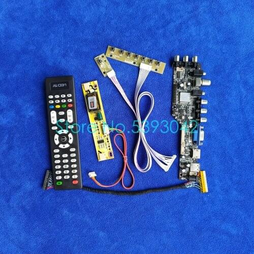 Fit LM190E08 (TL)(J1)/(TL)(K1)/(TL)(M1) 30-Pin LVDS 2CCFL digital 3663 DVB-C/T AV USB 1280*1024 display controller card kit