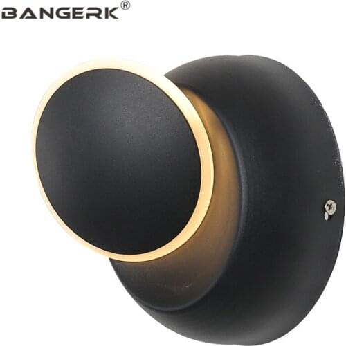 Nordic Design Wall Sconce Lighting Modern Round Iron LED Wall Light Rotating Loft Bedside Wall Lamp Home Decor Fixtures