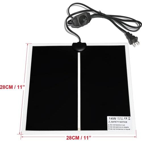 Heating Warm Pad Adjustable Temperature Controller Incubator Mat Tools Terrarium Reptiles Heat Mat 5-45W Climbing Pet