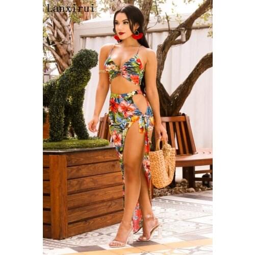 Women Dress Sheer Evening Party Midy Dress Bodycon 2 Piece Set Crop Top robe femme ropa mujer Elegant New Hot Sale Summer