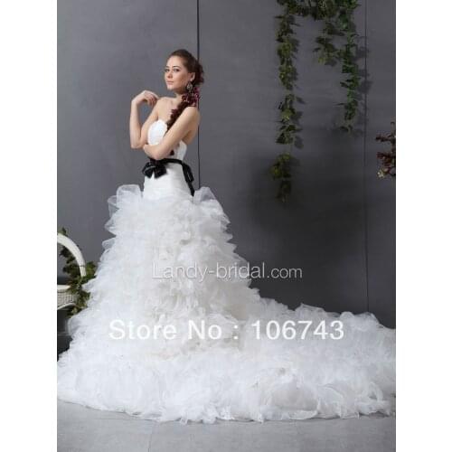Free shipping 2016 new design Luxury Trumpet custom size/color Wedding Dresses Chapel Train Bridal Gown White/Ivory NEW TOP Rate
