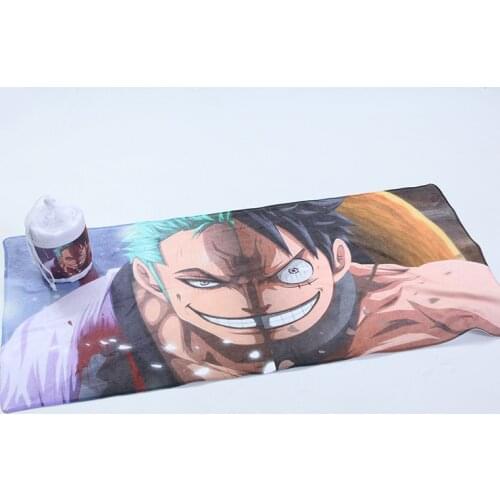 40*80CM Anime Monkey D. Luffy Roronoa Zoro Nami Usopp Sanji Tony Tony Chopper pattern towel toys Gift