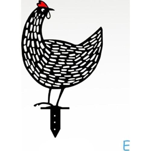 5 pcs Easter Chicken Plasctic Hen For Easter Gardening Ornaments Yard Acrylic Art Outdoor Garden Backyard Decoration Lawn Stakes