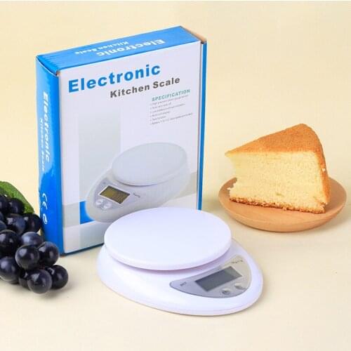 50pcs 5000g /1g 5kg Food Diet Postal Kitchen Scales Digital scale balance weight LED electronic scale With backlight
