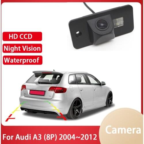 Car Rear View Back Up Reverse Parking Camera For Audi A3 8P 2004 2005 2006 2007 2008 2009 2010 2011 2012 Full HD Night Vision