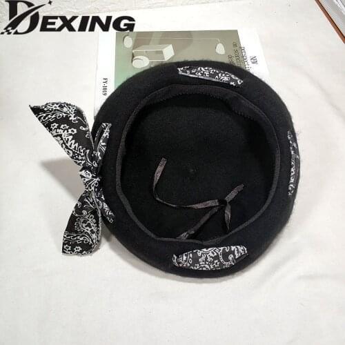 Hat Female Korean Harajuku Fashion Woolen Beret Trendy Japanese Soft Autumn and Winter Wild Beret Painter Hat