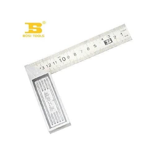 BOSI 8"/200mm Longer Two-side Metric Tri-Square w Stainless Steel Blade