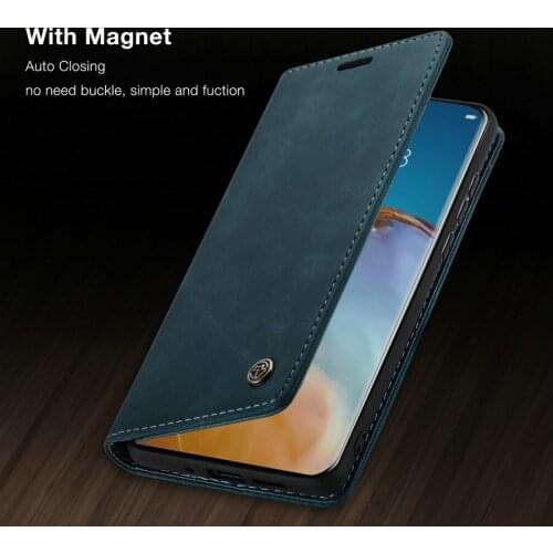 Caseme Retro Flip Case For Huawei P40 P30 Pro P20 Lite Luxury Business Card Full Cover For Huawei Mate 30 Pro Psmart Wallet Case