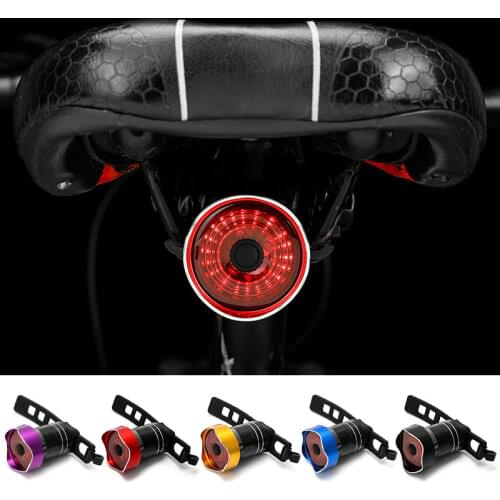 USB Charging Bike Rear Light Smart Auto Brake Sensing Cycling Light 6 Modes MTB Bicycle Lamp Accessories