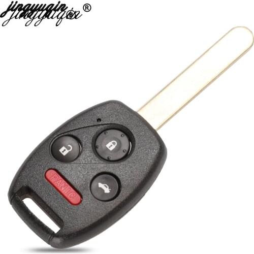 Jingyuqin 5Pcs 313.8Mhz Car Remote Keyless Key Fob For Honda Accord 2003-2007 Odyssey 05-10 ID46 3/4 Buttons Alarm Key