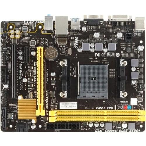 BIOSTAR Motherboard A70MD PRO For AMD FM2 A E2 A10 A8 A6 7890 6800 Micro-ATX DDR3 2600/2400/2133/1866 Desktop Computer Mainboard