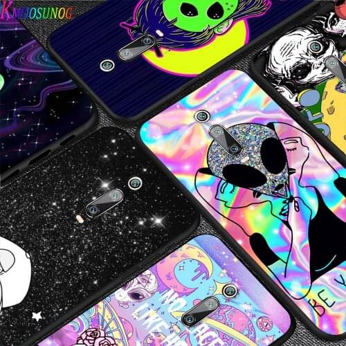 Cute Cartoon Alien For Xiaomi Redmi 4X 5 5A 6 6A 7 7A K20 8 8A GO 10X Plus Pro (4G/5G) Silicone Soft Black Phone Case