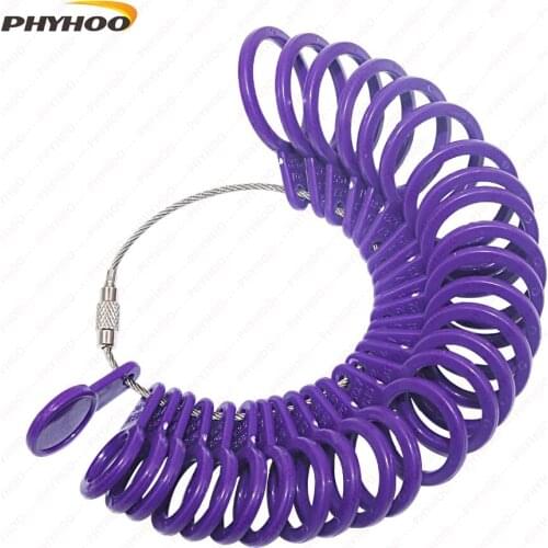 PHYHOO Ring Sizer Set Finger Gauge Measure Tool Jewelry Sizing Tools Rings Size 1-13 with Half Size 27 Pieces