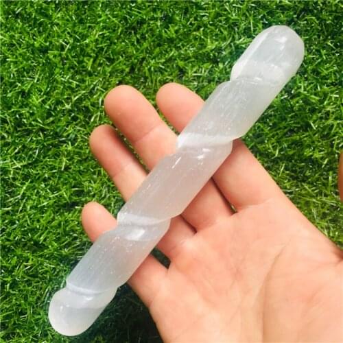 Natural Selenite Quartz 15cm Crystal Sticks Quartz Crystal Chips Natural Stones and Minerals Specimen For Air Cleanning
