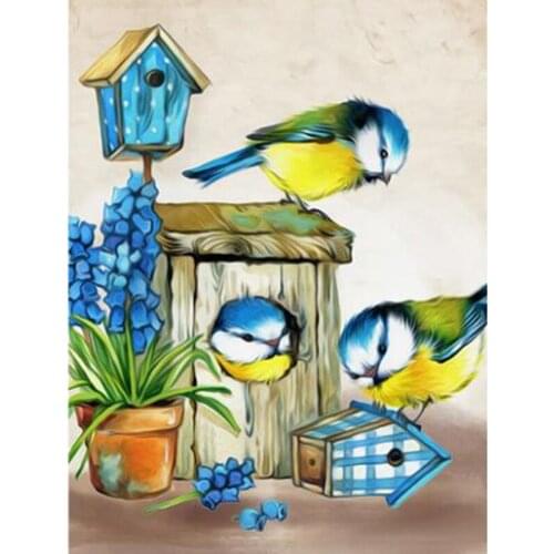 New Diamond Embroidery Cross Stitch Birds Painting With Diamonds Picture Of Rhinestones Diamond Mosaic Animal Handmade l938