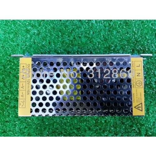 [Seven Neon]Free DHL express shipping wholesale mini size high quality 100-240V input AC/DC 12V 10A switching power supply