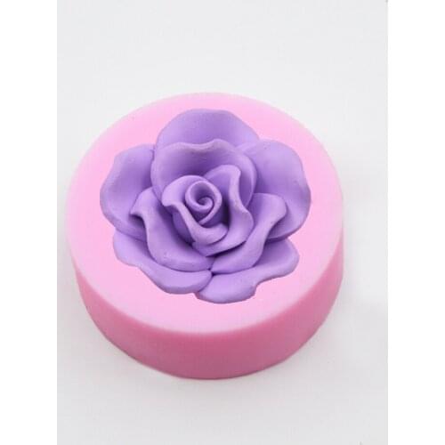 Roud Flower DIY Homemade Soap Silicone Mold Chocolate Candy Candle DIY Baking Tools
