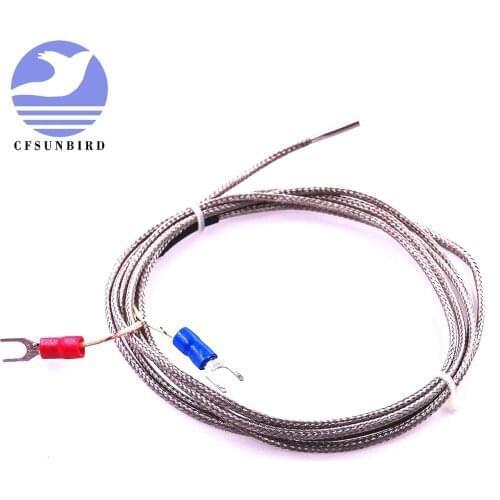 1PCS K Type 1m High Temperature Sensor 0-600 Degree Thermocouple for 3D printer Industrial Temperature Controller 3*15*1000