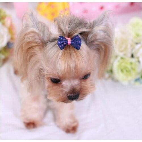 Candy Color Dog Bows Pet Hair Grooming Accessories Decorations Handmade Teddy Yorkshire Chihuahua Boutique Hair Clips