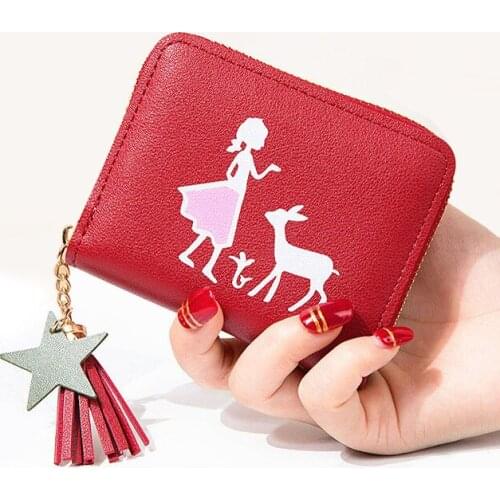 Women Tassel Zipper Wallet Card Holder Lady Coin Purse Woman Wallets Purses Pocket Bag girls Moneybags Poucht Mini Bags Billfold