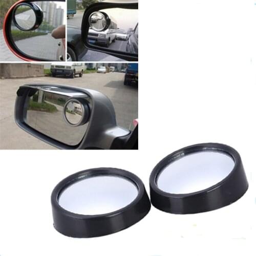 1pair Mini Rearview Car Mirror Wide Angle Round Blind Spot Side Rear view mirror Rain Shade Auto Accessories