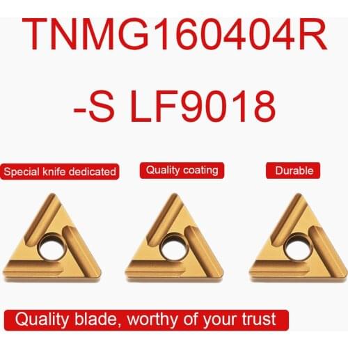 10PCS High Quality TNMG160404R-S LF9018 Carbide Inserts TNMG16 Blade External Turning Tool CNC Lathe Cutter Tool