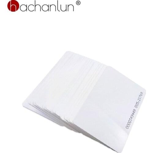 100pcs EM4100 Cards Tk4100 125khz Access Control Card Keyfob RFID White Card 0.85mm Thin Tag Token Ring Proximity Chip
