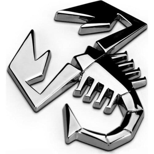 1X 3D Car Metal Adhesive Badge Emblem logo Decal car Stickers scorpion Abarth Car Styling
