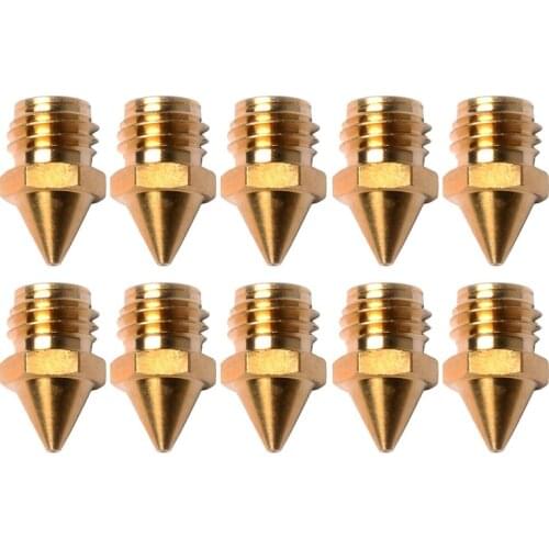 3D Printer Accessories, 0.4mm Brass Nozzle Head, Suitable for A10M A20M A30M A10T A20T (10 Pack)