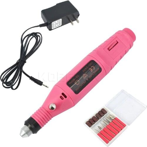 6 Bits/set Electric Nail File Drill Manicure Machine 20000rpm Professional Nail Art Pen Pedicure File Polish Shape Tool
