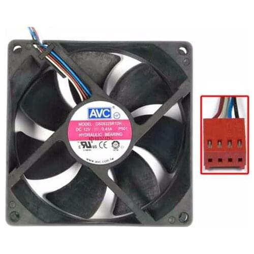 AVC DS09225R12H P502 DC 12V 0.41A 4-wire 92x92x25mm Server Cooling Fan