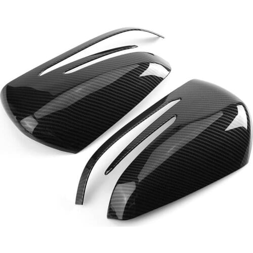 1 Pair Car Auto Carbon Fiber Side Rearview Mirror Cap Cover Trim for for Mercedes Benz A B C E S CLA GLK GLA Class W204 W246