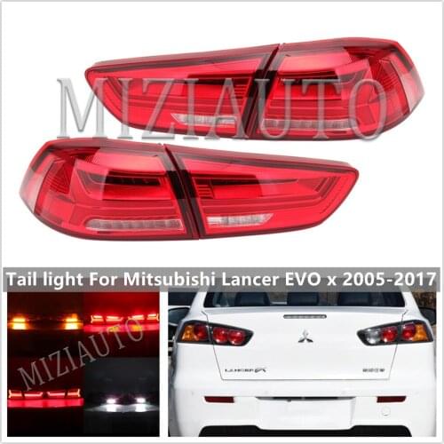 Car LED Rear Tail light For Mitsubishi Lancer EVO x 2005-2017 Tail Stop Lamp Brake Light Rear Bumper Reflector Light