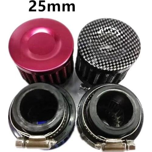 25mm Car Air Filter Clip-On Auto Round Conical Cold Air Intake Filter Kit Vent Crankcase Breather Part Auto Car Accessory