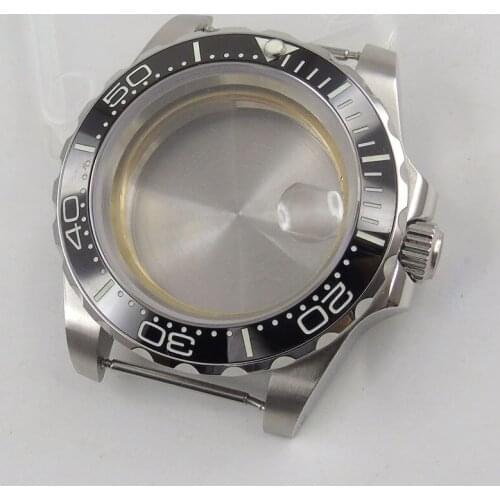40mm Sapphire Glass Ceramic Bezel Watch Case Fit For ETA2836 Miyota 8215 821A 8205 Movement