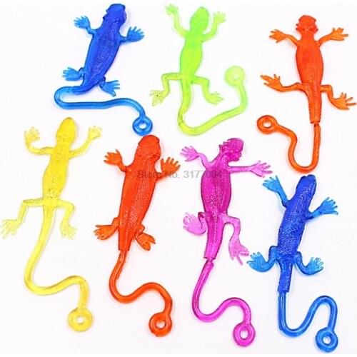DHL 1000pcs Novelty Lizard animals slime Viscous Climbing one piece Action Figure funny gadgets PVC for kids Anyoutdoor