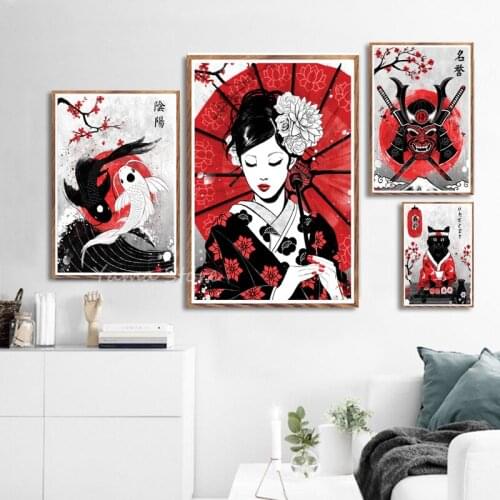 DIY Diamond Painting Japanese Mysterious Samurai Geisha 5D Diamond Embroidery Picture Diamond Mosaic Gift Home Decoration