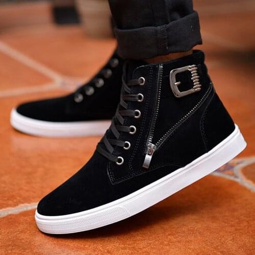 Fashion Men Casual Shoes High Top Canvas Shoes Sneakers Man Lace-Up Breathable Trainers Men Baskets Homme Basic Flats Shoes