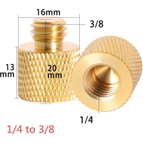 Copper 1/4 Female to 3/8 Male Tripod Thread 1/4 Male to 3/8 Female Adapter Mount H054