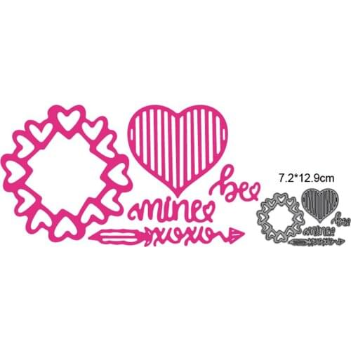 Cutting Dies Metal wedding heart Love Die Embossing Stencils for wedding Card Paper DIY Craft Decoration