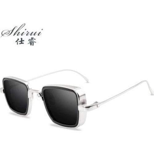 Fashion Steampunk Sunglasses Brand Design Men Women Vintage Square Metal Punk Sun glasses UV400 Shades Eyewear