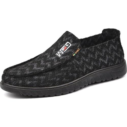 Cloth Shoes Poly Male Urethane Sole Mens Shoes Spring and Autumn Leisure Comfortable Breathable Non-slip Wearable