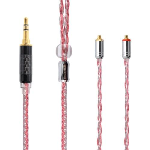 NiceHCK 16 Core Copper Silver Mixed Cable MMCX/2Pin Connector 2.5/3.5/4.4mm Plug For KZZSX/ZSN/AS10 CCAC10/C16 NiceHCK NX7/F3/M6