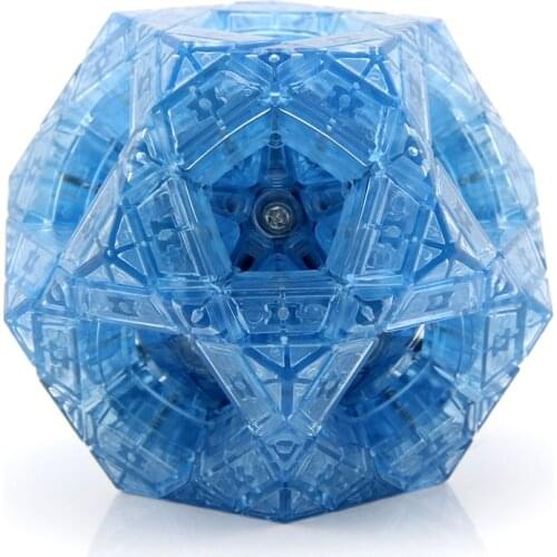 Original High Quality MF8 Multiple Megaminxeds Magic Cube Transparent Blue Copter Dodecahedron Hollow Void Speed Puzzle Toys