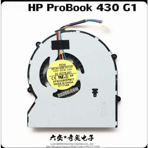 QAOOO Original Cpu Fan For HP ProBook 430 G1 430G1 470 Cpu Cooling Fan FCC7 23.10776.001 727766-001