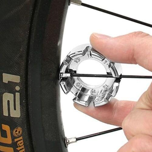 Mini Portable Bike 8 Way Spoke Nipple Key Wheel Rim Adjustable Spanner Cycling Wrench Bicycle Durable Repair Tool Hand Tools