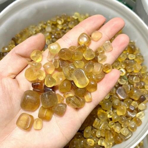 50g Natural Yellow Fluorite Gravels Polishing Stone Energy Home Decoration Natural Quartz Crystals Fluorite Stone Natural Stone